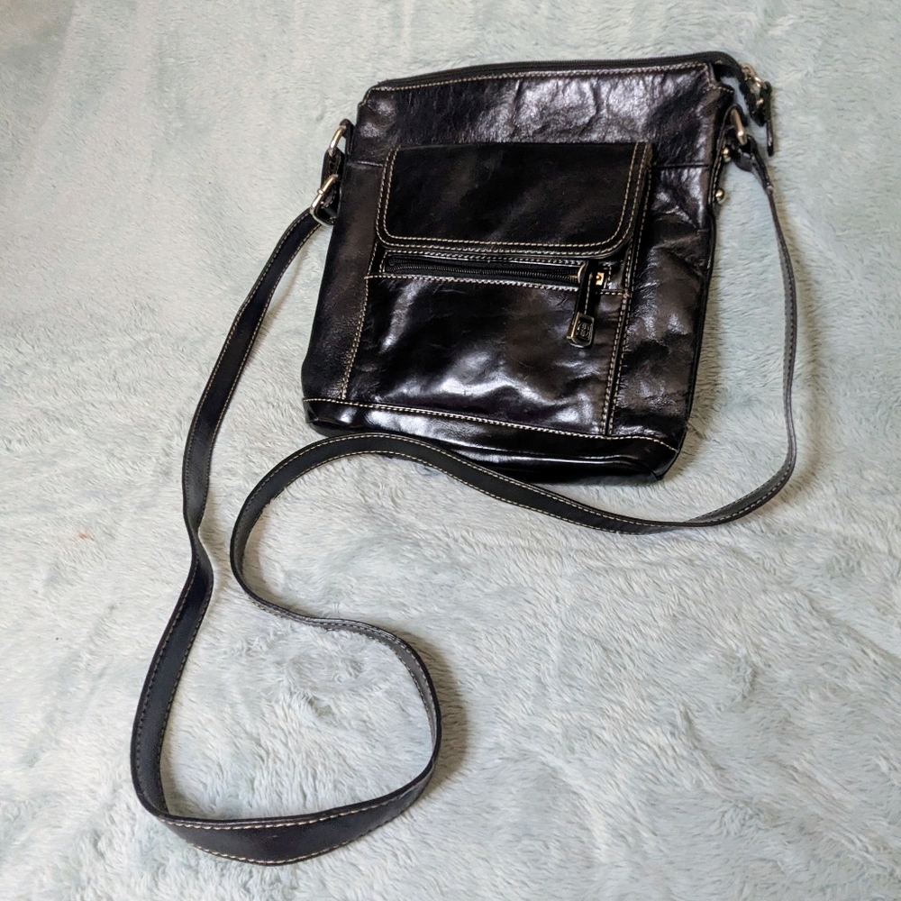 Giani Benini Nappa Leather Crossbody Bag With So Many Freaking Pockets.